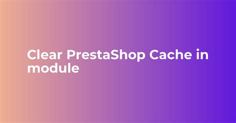 Prestashop cache module. .  Avec mon ancien th&egrave;me je n'avais pas cette ...