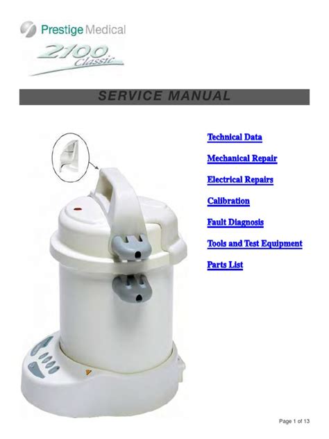 Prestige medical century 2100 service manual. - Smartcraft diesel view configuration and operation manual.