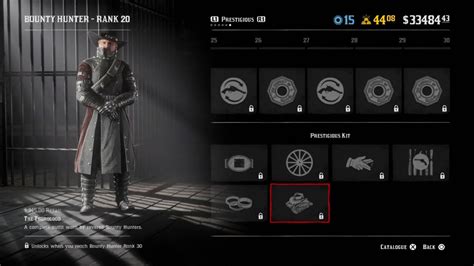 Prestigious bounty hunter license.  The last two pages of unlocks basically...