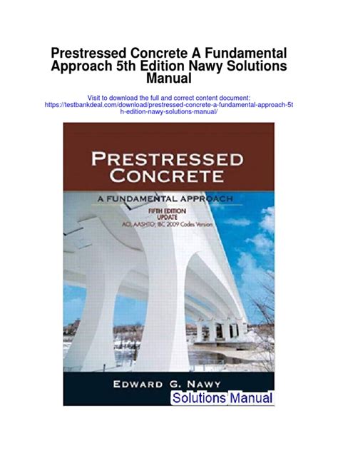 Prestressed concrete a fundamental approach solution manual. - Worte sind schatten ; die konstellationen 1951-1968..
