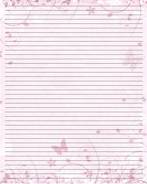 Pretty Lined Paper Printable