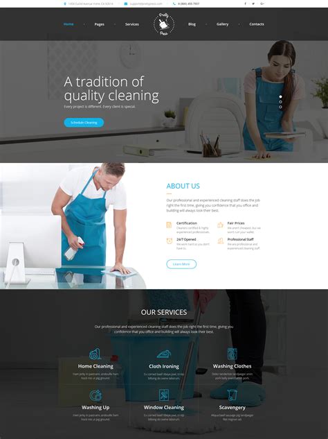 PrettyPress Cleaning Service HTML Template Modern Web Templates