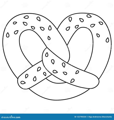 Pretzel Coloring Page