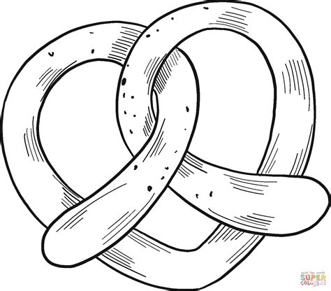 Pretzel Coloring Shee