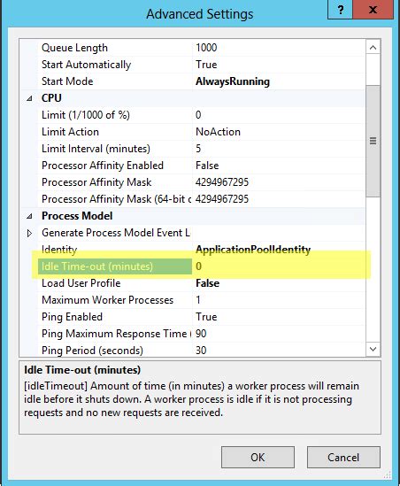 Prevent IIS from Idle Timeout when Running Background …