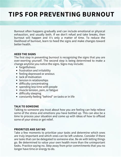 Preventing Burnout Workbook Excerpt and Checklist Downloadable