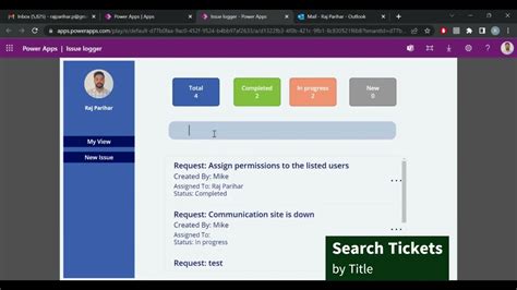 Preview Ticketing Tool in power apps IT Ticket Managment Tool