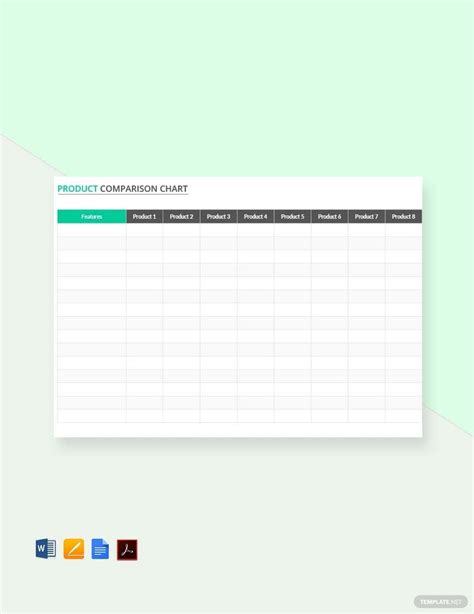 Price Comparison Chart Template Google Docs, Word, Apple Pages, PDF