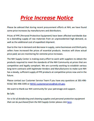 Price Increase Notification Dec-21 - FGF Limited