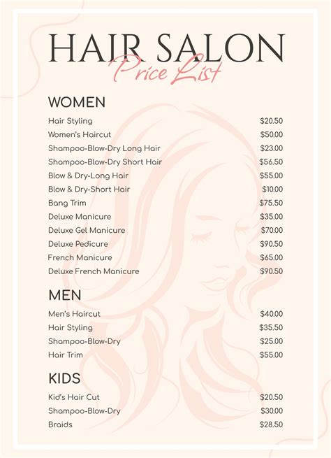 Price List - dianeshouseofbeautyllc.com