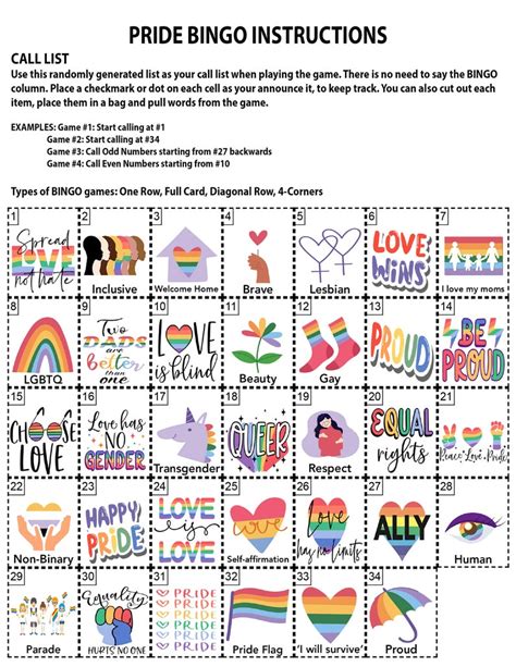 Pride Bingo - Etsy