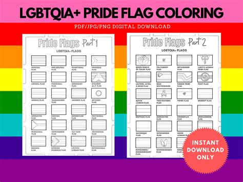 Pride Flag Coloring Pages