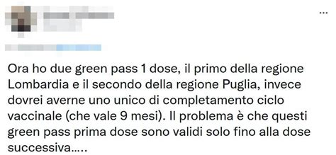 Prima dose vaccino in Lombardia, seconda in Puglia: odissea green pass