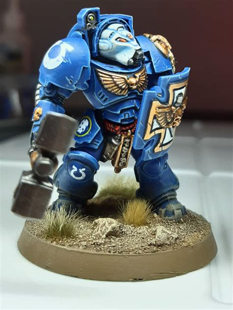 Primaris terminators. The arm socket is actually really low where the shoulder would be, the shoulder pads are just enormous. This just makes me wish even harder that Primaris Marines had just been truescaled regular marines. The new line could still have been based around Mk. X, with Gravis being the new Terminator model. 