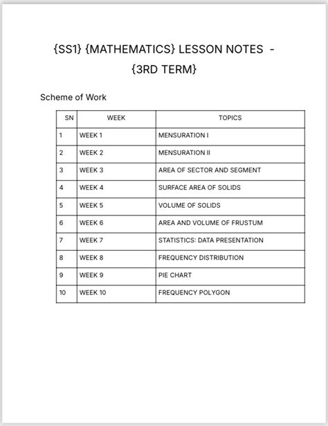 Primary 3 mathematics first term lesson note.  Jul 21, 2024 · Get the complete Primary 3...