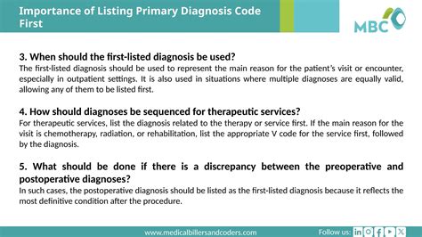 Primary diagnosis code list.  In addition to replacing the decades-old ...