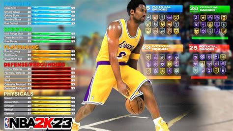 Kobe Bryant has a total of two secret builds in NBA 2K23. One of them deals with his early years in the NBA, wearing #8. The second secret build is related to the peak of his career, wearing #24 ....