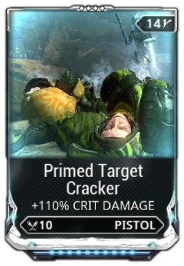 Creeping Bullseye is a Corrupted mod for pistols that increases critical chance but reduces fire rate. Sourced from official drop table repository. Cannot be equipped simultaneously with Pistol Gambit or Primed Pistol Gambit. This fire rate penalty of this mod can be easily counteracted with Lethal Torrent, resulting in a 40% increase in fire rate. The fire rate …. 