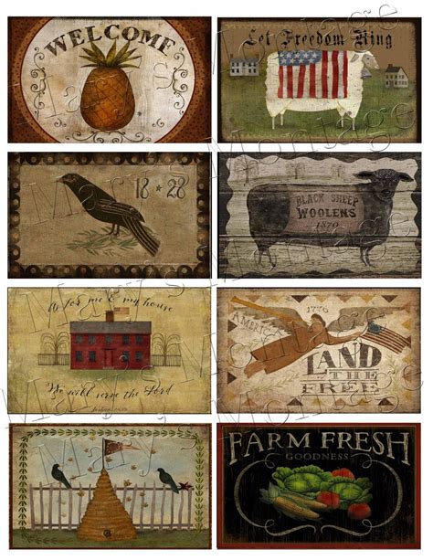 Primitive Labels 2 Download & Print sheet of 8
