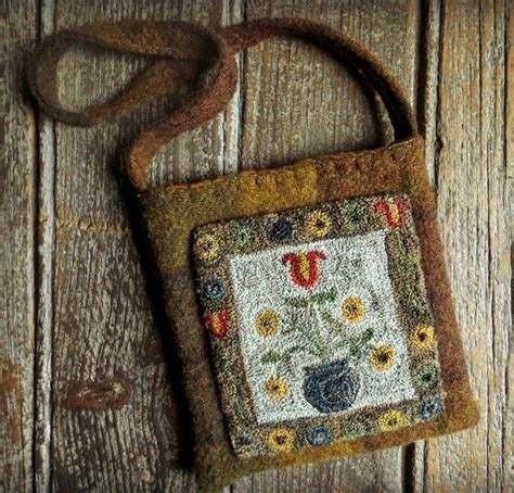 Primitive Punch Needle Pattern Colonial Tulip