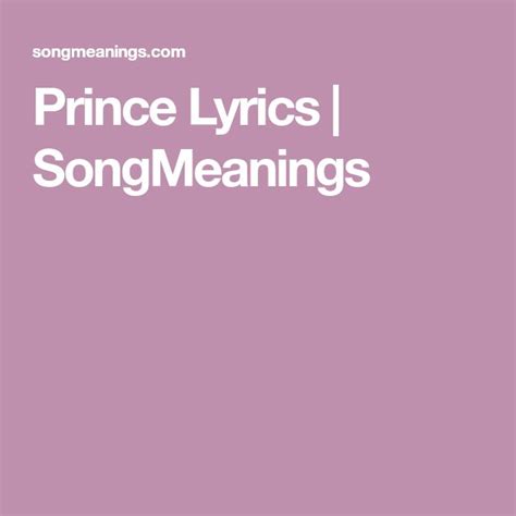 Prince - 5 Women Lyrics SongMeanings