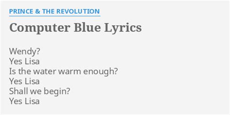 Prince - Computer Blue Lyrics