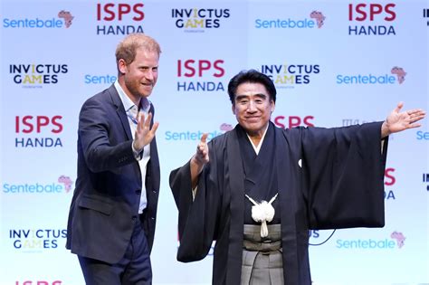 Prince Harry lauds the healing power of sports as he kicks off a promotional tour of Asia in Tokyo