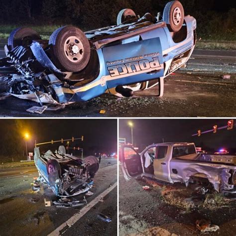 Prince William Co. police cruiser overturns after crash with DUI suspect