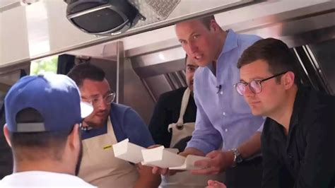 Prince William serves veggie burgers to stunned customers
