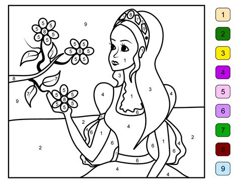 Princess Color by Numbers 14