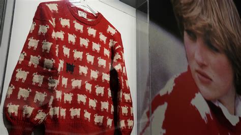 Princess Diana's iconic red sheep sweater could go for $50,000 at auction