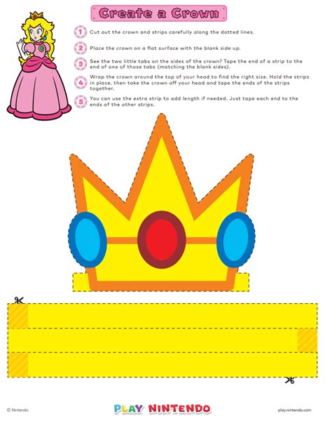 Princess Peach Crown Template