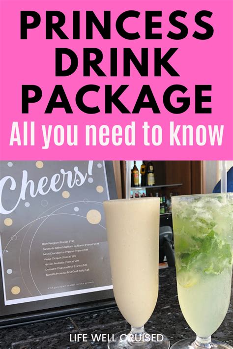 Princess beverage package. Our Plus Beverage Package includes the classics: sodas, specialty coffees and teas, cocktails, spirits, wine and beer up to $15 each. Even hot chocolate, water to go, smoothies and an unlimited juice bar. You’ll also enjoy 25% off all bottles … 