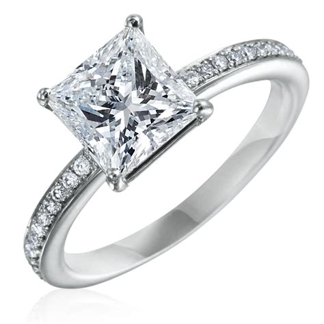Princess cut. Lab-Created Diamonds by KAY Solitaire Ring 1 ct tw Princess-cut 14K White Gold (F/VS2) Outlet Exclusive. $2,499.99. Compare. View Details Add to Wish List. Diamond Solitaire Ring 1 carat Princess-cut 14K White Gold (J/I1) … 