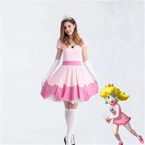 Princess peach dress womens. For The Super Mario Princess Dress Cosplay Super Mario Dairy Yellow Peach Red Outfit Costume Adult Women Girls Personalized Size. (551) $117.00. $130.00 (10% off) FREE shipping. 