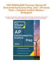 Read Princeton Review Ap Environmental Science Prep 2021 3 Practice Tests  Complete Content Review  Strategies  Techniques By Princeton Review