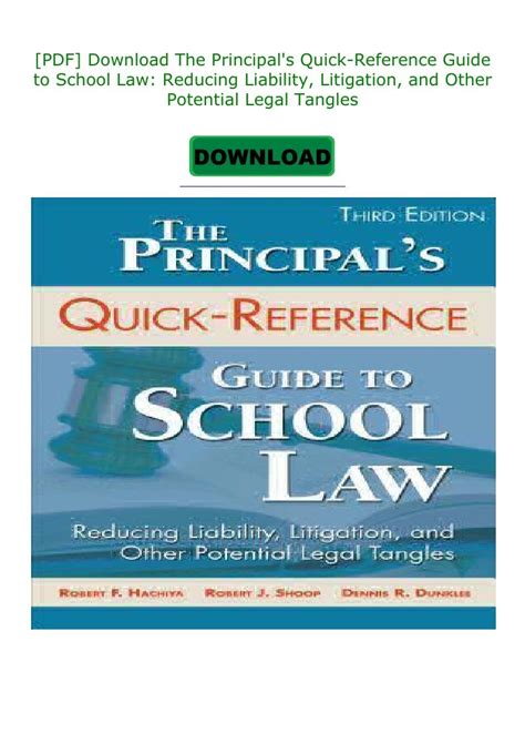 Principals quick reference guide school law. - Markem imaje smart date 5 manual.