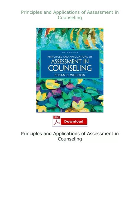 Principles And Applications Of Assessment 3rd In Edition Counseling