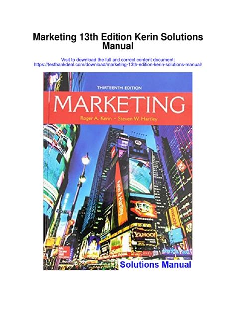 Principles Of Marketing 13th Edition Solution Manual