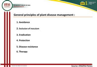 Principles Of Plant Disease Management Lecture Notes