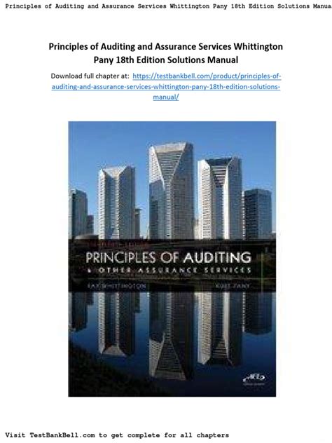 Principles of auditing 18th solutions manual. - Entidades de radiodifusion: ordenanza laboral (biblioteca de textos legales : serie ordenanzas laborales ; re 77-816).