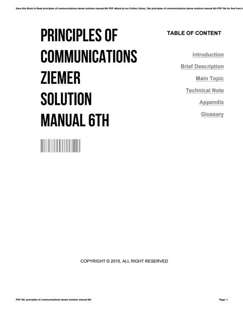 Principles of communication ziemer solution manual 6th. - Una semplice guida al trattamento del batterio helicobacter pylori e relativi.