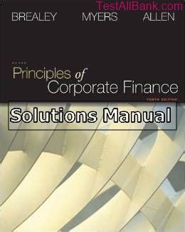 Principles of corporate finance solutions manual 10th edition. - Bennett mechanical test study guide form.