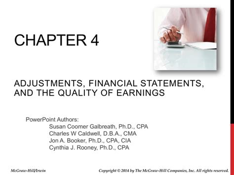 Principles of financial accounting chapter 4 answers.  financial statements.  ...