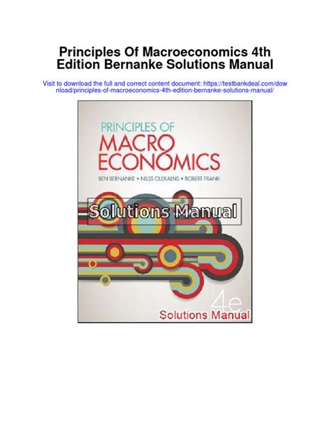 Principles of macroeconomics bernanke solution manual. - Atlas der angewandten anatomie der haustiere.
