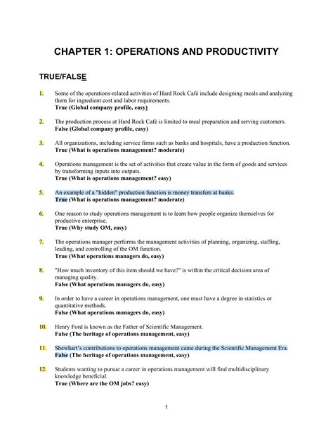 Principles of operations management 8e study guide. - Positive discipline guidelines by jane nelsen.