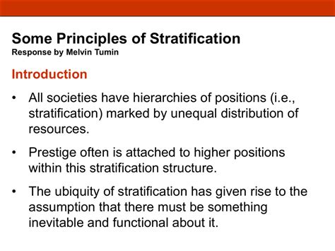 Some Principles of Stratification Author(s): Kingsley Davis a