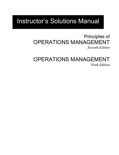 Principles operations management seventh edition solutions manual. - Farmall f 14 owners operators manual f14 mccormick deering.