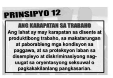 Prinsipyo 12 karapatan sa trabaho.  SEKSYON 12.  karapatan sa malayang pagkilos B.  ...