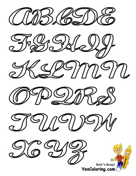 Print Alphabet Cursive Capital Letters at YesColoring Fancy cursive